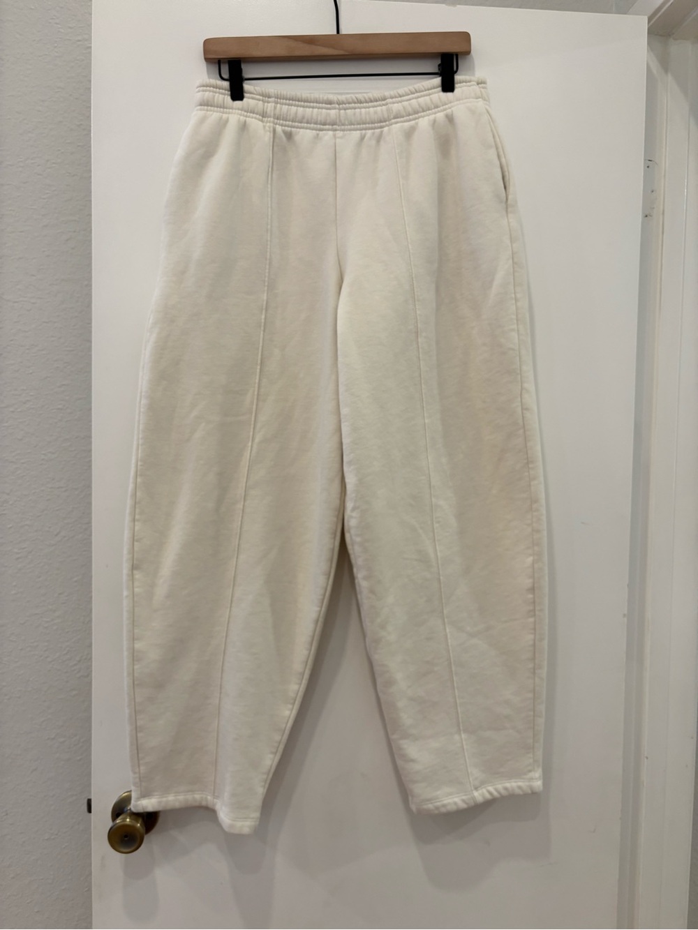 Zara relaxed Wide Leg pull-on Elastic Waist pintucked palazzo barrel sweatpants